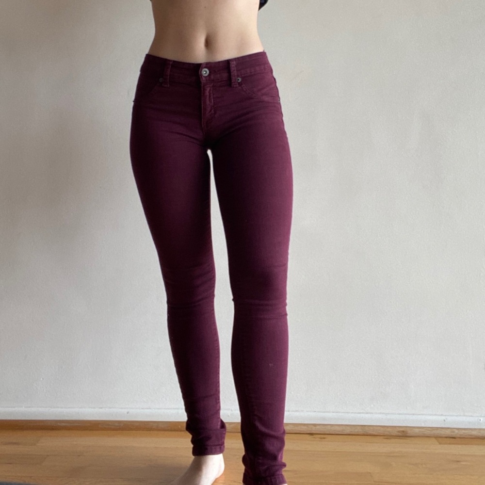 Maroon Carmar Skinny Jeans